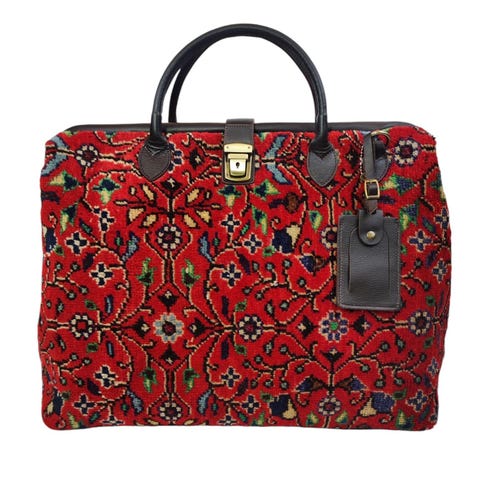 【EEUN】Carpen Bag Carpet Bag, Shoulder Bag, Tapestry Purse, Chain Strap