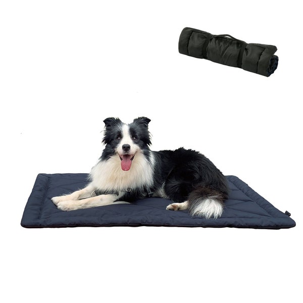 Rollup Camping Dog Bed, Outdoor Dog Bed, Portable Dog Travel Mat with Carry Handles