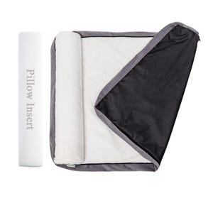 Dog Bed Cover featuring Built-in Orthopedic Pillow, Durable, Anti-Bite, Easy-Clean Premium Fabric; Cover For Dog bed; Solid Dog Bed Cover