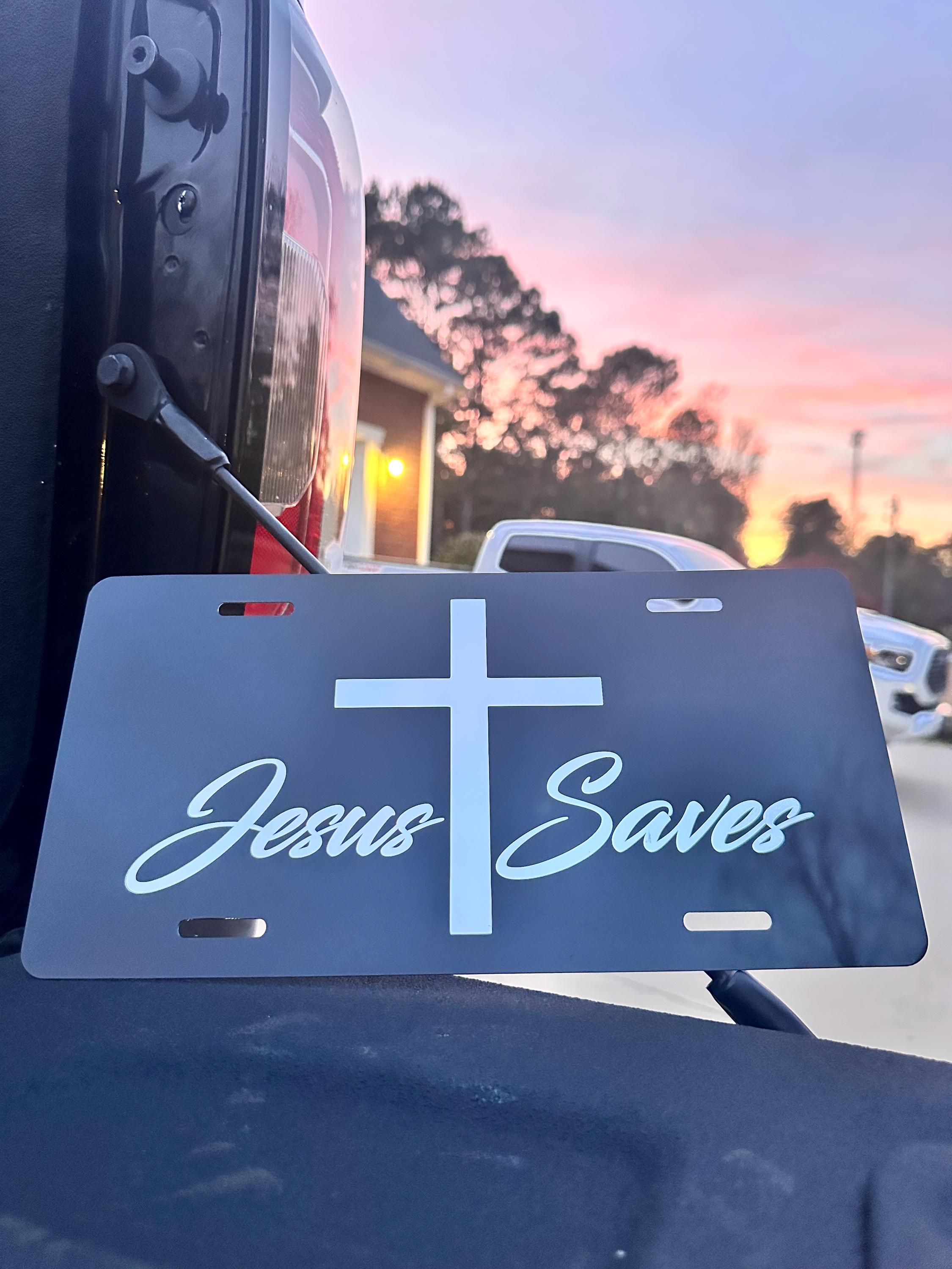Jesus Saves License Plate Truck License Plate/Decals