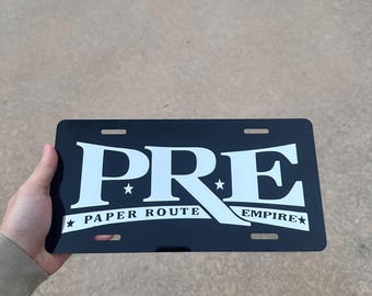 PRE License plate Squatted truck/Young dolph/Paper Route Empire