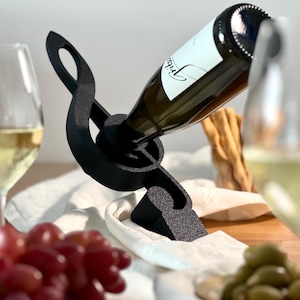 Weinflaschenhalter / Personalisierter / Weinhalter / Notenschlüssel  / Musiker/ Weinliebhaber / Weinflaschenständer
