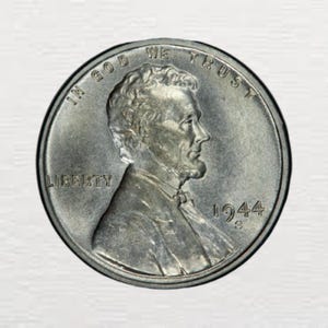 1944-S Steel Lincoln Wheat Cent Penny- Rare Coin for Collectors, commemorative coin Ideal for Gifts & Antique Collections "COPY COIN"