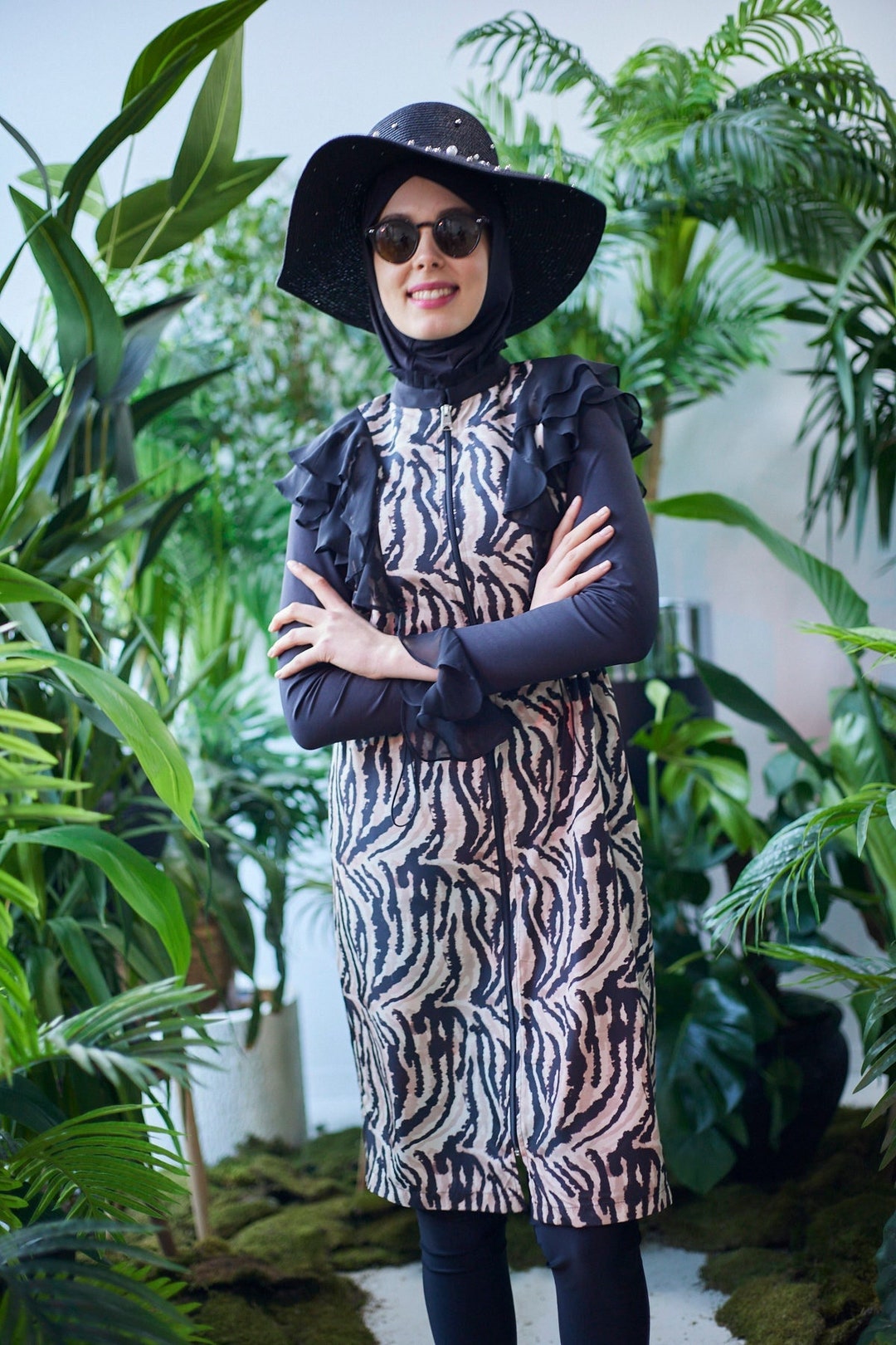 Swimsuit Women Set Hijab Burki Setislamic Swimwear Muslim Etsy