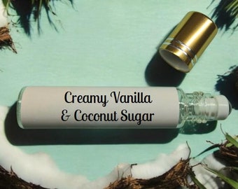 Creamy Vanilla & Coconut Sugar Perfume - vanilla, coconut, caramel, brown sugar, vanilla bean