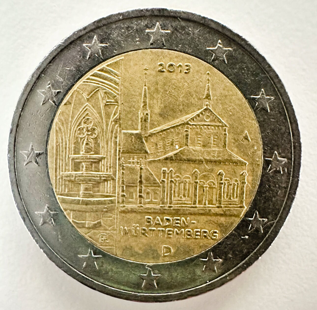 2 Euro Coin Maulbronn Monastery Baden Württemberg 2013 A