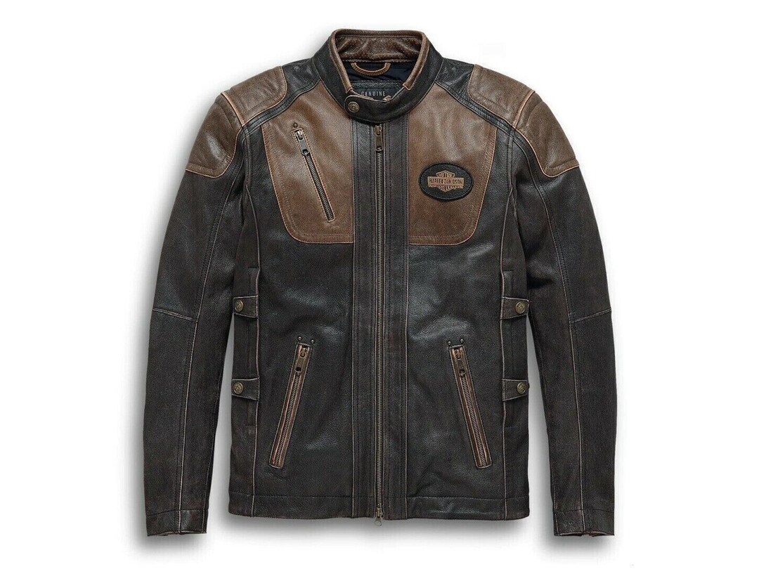 Men's Triple Vent Passing Link II Leather Motorcycle Jacket - Premium Biker Gear With Armor Pockets