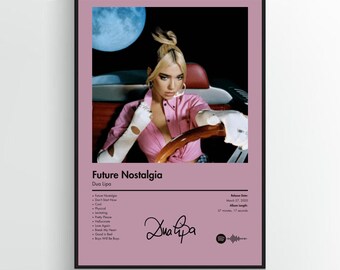 dua lipa Future Nostalgia 直筆サインカード Dua Lipa Future