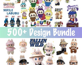 LABUBU Monster Clipart PNG Bundle (Digital Download)