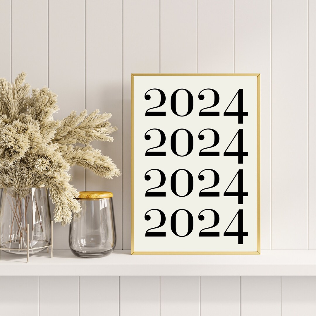 2024 Printable / 2024 Wall Art / Trendy Rating Print / NYE Decorations ...