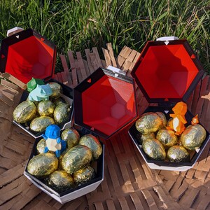 Pokemon Style Easter Egg Box Easter Gift Decoration image 1