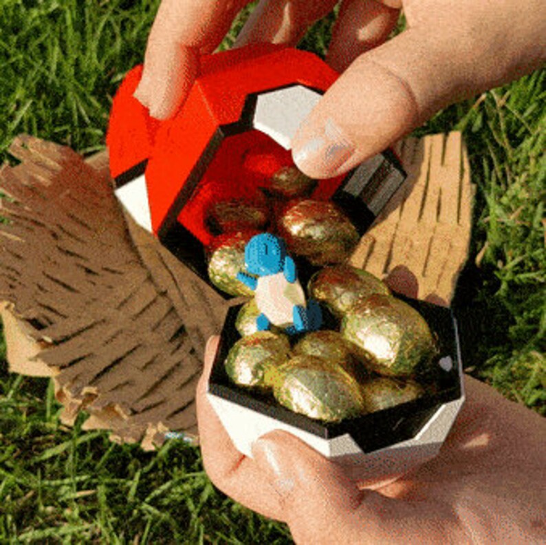 Pokemon Style Easter Egg Box Easter Gift Decoration image 4