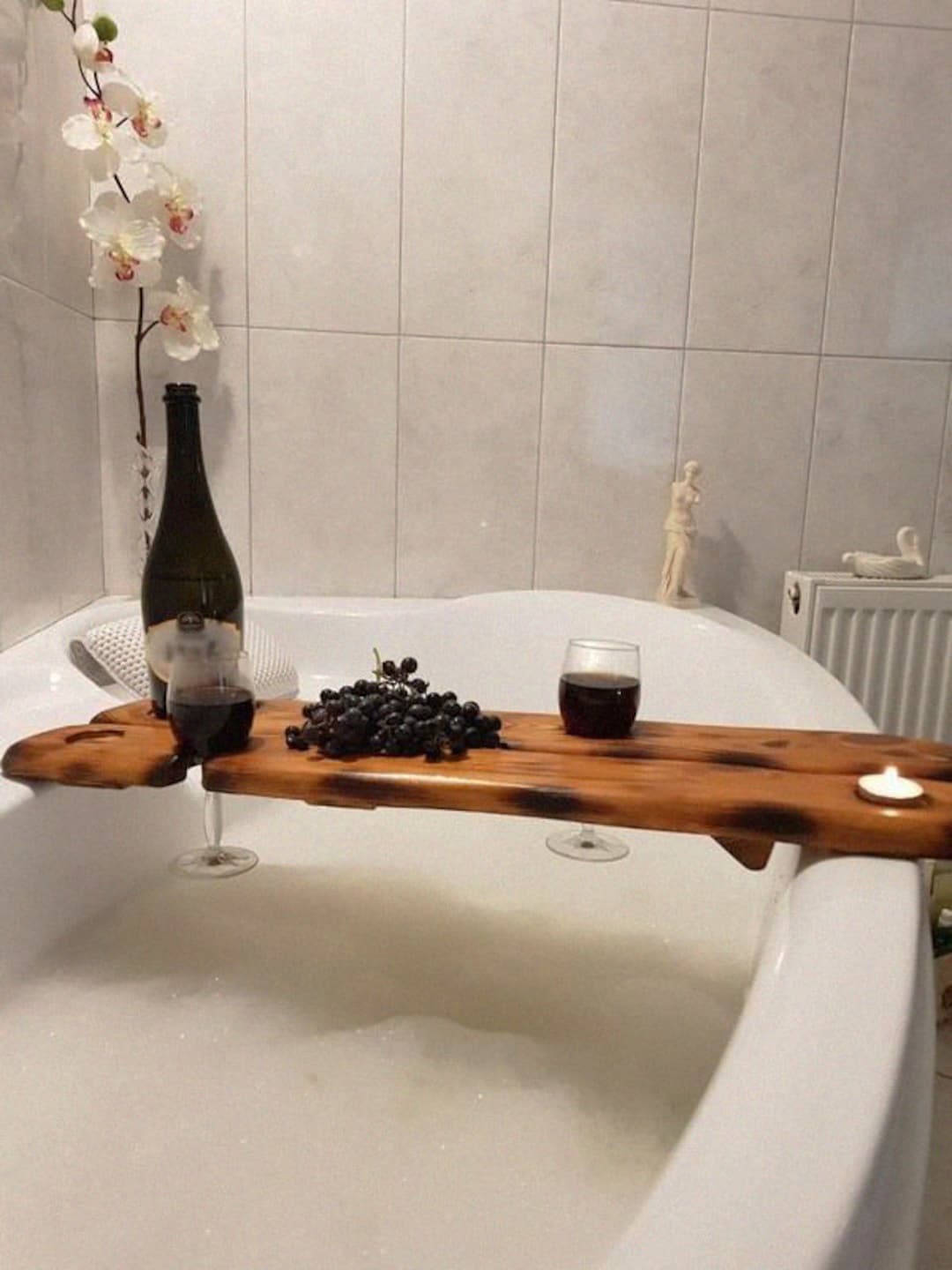 Wooden Bath Shelf Bath Board Wooden Board Rustic Bath Etsy