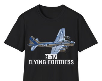 T-shirt B-17 Flying Fortress T-shirt Bombardier B-17 T-shirt Seconde Guerre mondiale T-shirt avion de chasse Chemise aviation T-shirt avion Seconde Guerre mondiale Bombardier B17