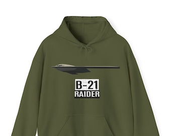 B-21 Raider Hoodie B21 Raider Bomber Hoodie B21 Hoodie Fighter Aircraft Military Gift WW2 Bomber Aviation Hoodie Aviation Gift B2 Raider