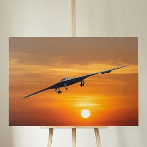 B-21 Raider Canvas, B-21 Print, USAF Canvas, Bomber Canvas, Aviation Wall Art, Fighter Jet Canvas, Fighter Jet Wall Decor, Military Gift