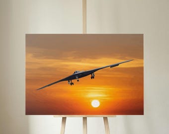 B-21 Raider Canvas B-21 Print B21 Raider Print B21 Canvas USAF Canvas Bomber Canvas Aviation Wall Art Fighter Jet Canvas Fighter Jet Art