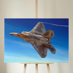 F-22 Raptor Canvas, F-22 Print, F-22 Fighter Jet, Aviation Wall Art, Fighter Jet Canvas, Fighter Jet Wall Decor, Military Gift, Aviation