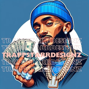 Nipsey Hussle Digital Art Print - Inspirational Money Bundle - Hip Hop Legend Wall Decor