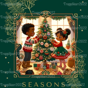 Cartes de voeux de Noël noires « Frères et sœurs et amis » fabriquées à la main | Souhaits de vacances festifs et amusants | Lot de 12