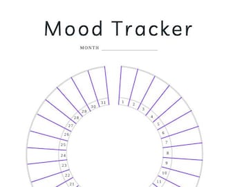 Mood Tracker PDF - Honeycomb Emotion Planner - Monthly Journal ...