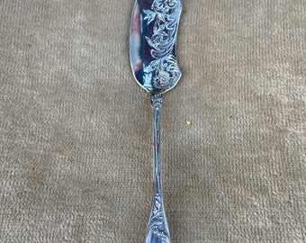 Pelle à Mignardises Gateaux Monogrammé argent massif Minerve 925 French Alsace Silver 1900 Art Nouveau Jugendtil