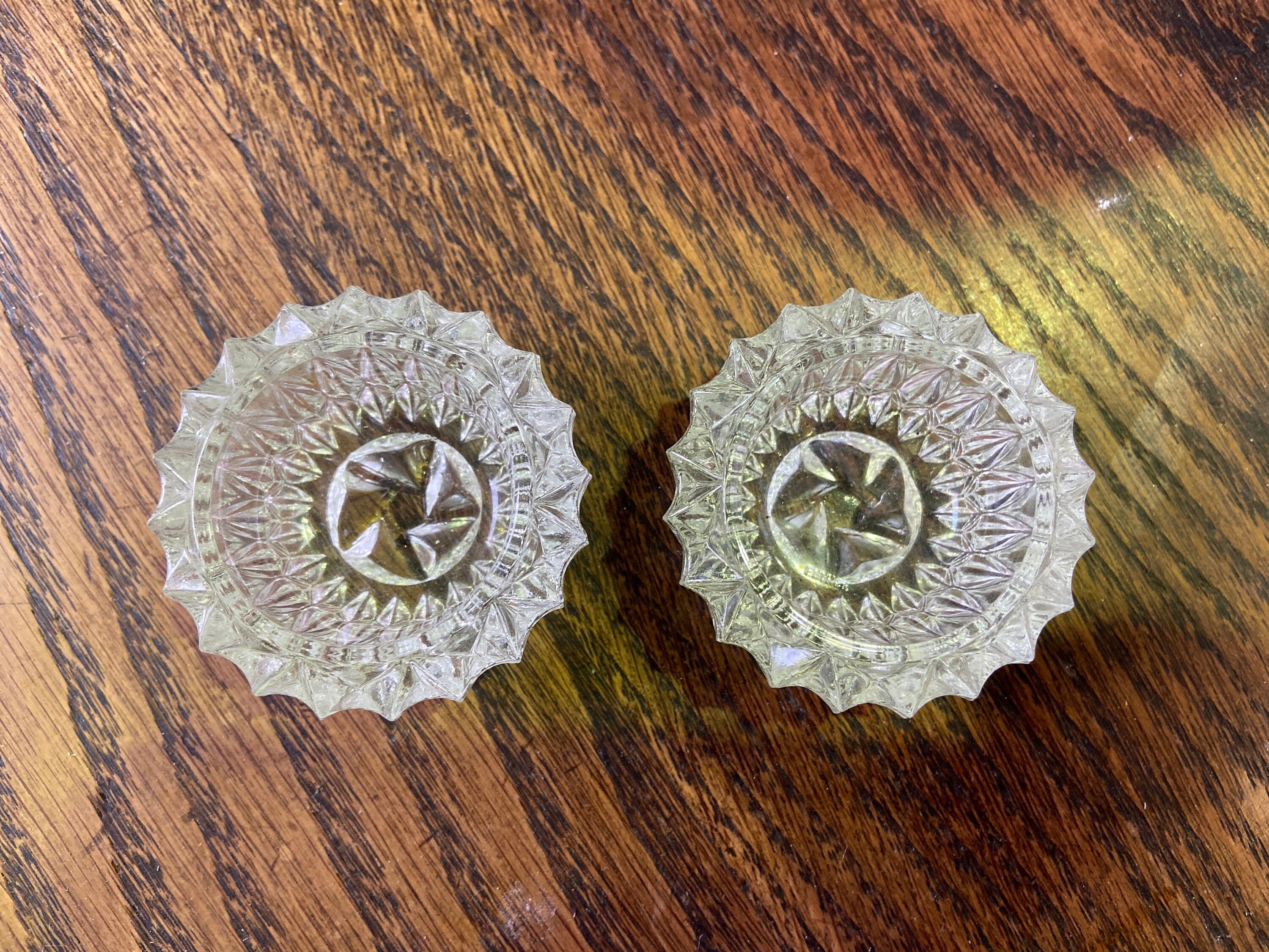 Pair of Cut Crystal Salt Cellars No Baccarat French Salt Bowl Etsy