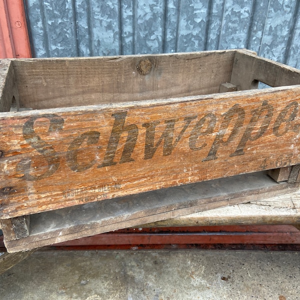 Vintage Schweppes wooden crate