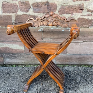 Sedia Savonarola anni '60 Sedia pieghevole Savonarola in stile