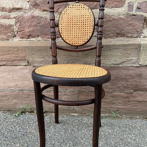 BISCOTTINI - Chaise Thonet en frêne massif et assise en rotin avec