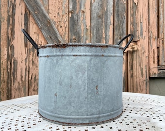 Bassine (S) lessiveuse Galvanisé zinc baignoire vintage bac à fleurs planter Jardinière french Garden Jardin Terrasse