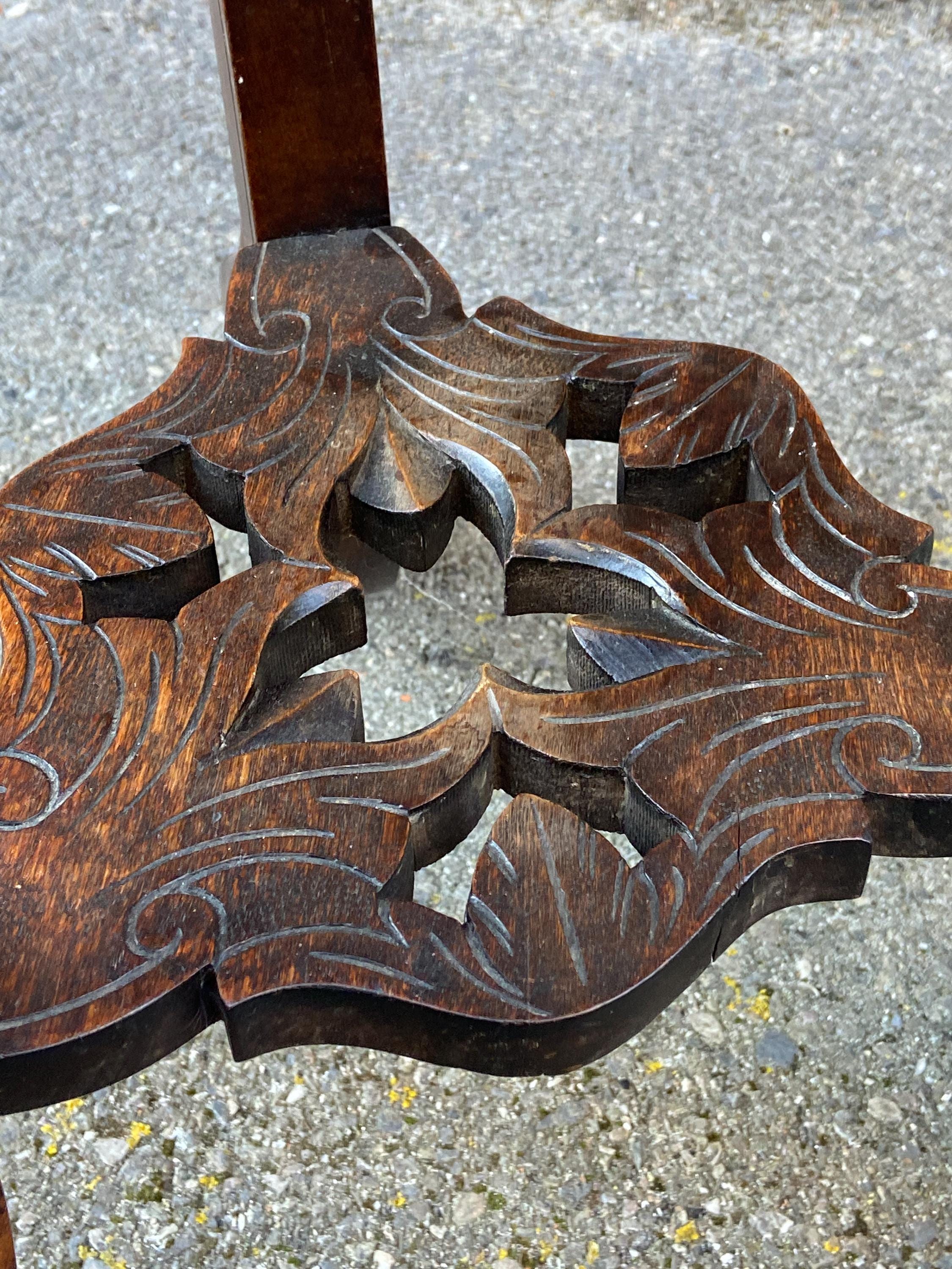 コロニアルスタイル台座テーブル インドシナ アジア ヴィンテージ 1930