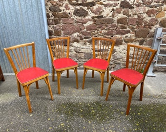 4 Chaises Fanett Nr 12 bistrot Brasserie bentwood bistrot chair shabby chic baumann simili mid century