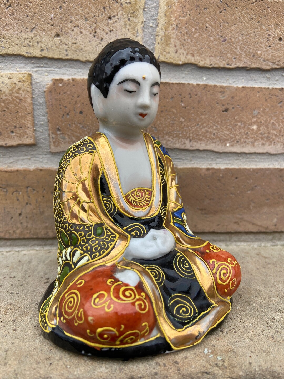 Japanese Ceramics Satsuma Porcelain Buddha Etsy UK