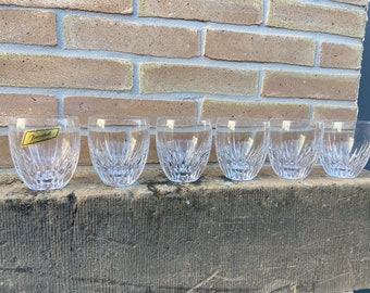 6 gobelets verres à Scotch Jus de fruits cristal Baccarat Modèle Massena France Baccarat