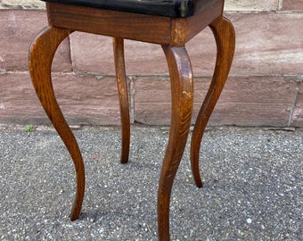 Mesa de pedestal de fórmica, pequeña mesa de centro escandinava vintage, soporte para plantas bohemio de fórmica de mediados de los años 50