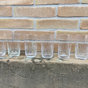 6 goblets water glasses vintage crystal fruit juice No Baccarat France Baccarat