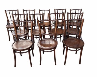 Wiener Bugholzstühle, Restaurant, Paris, Bistro, Baumann, Vintage der 1960er Jahre, Bugholz, Ton-Stil, Thonet, Fischel