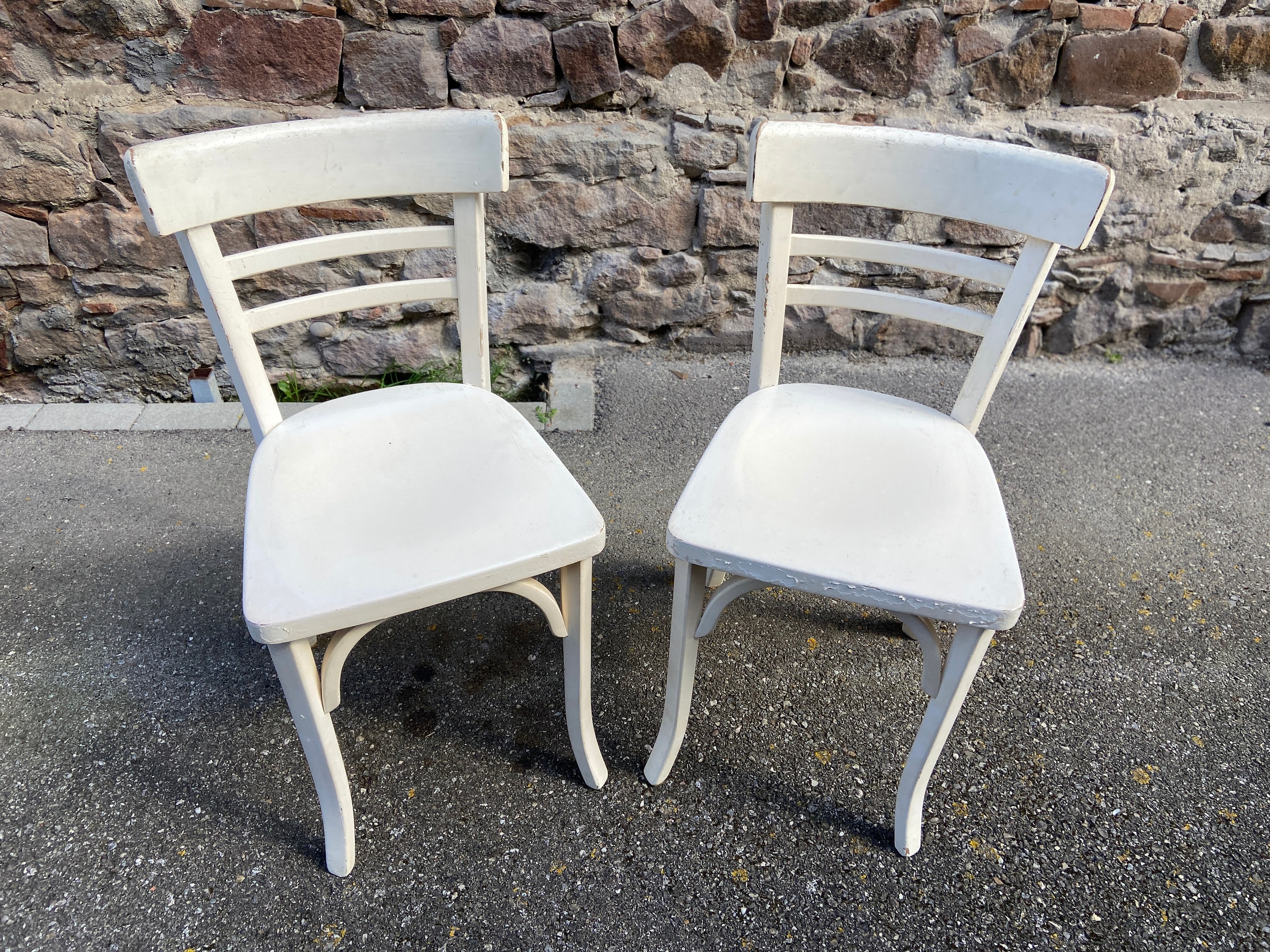 Set of 2 Viennese Chairs Bentwood Restaurant Paris Baumann Fischel 