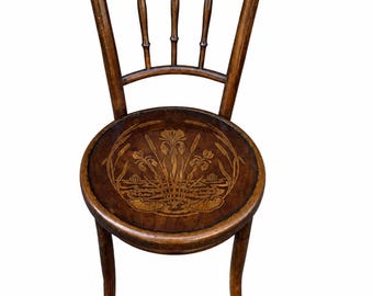 Rare chaise bistrot café 1880/1900s Thonet bois courbé bentwood bistro chairs thonet Bois courbé