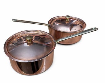 本物のスイス製 SPRING CULINOX キャセロール銅鍋 蓋付き レストラン