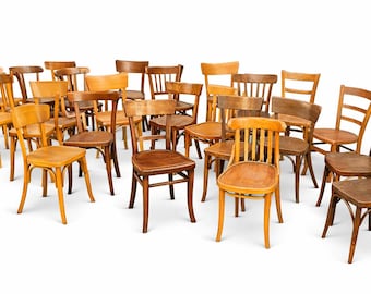 énorme choix / Lot chaises bistrot dépareillées 1950-70 Restaurant bar Dismatch café chairs french Baumann Bentwood