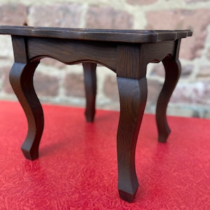 old Louis XV ottoman stool Rocaille Rococo French vintage stool footstool oak footrest