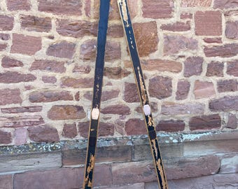 Vintage Pair of 1960s Rossignol French Wooden Skis, Old Ski Chalet