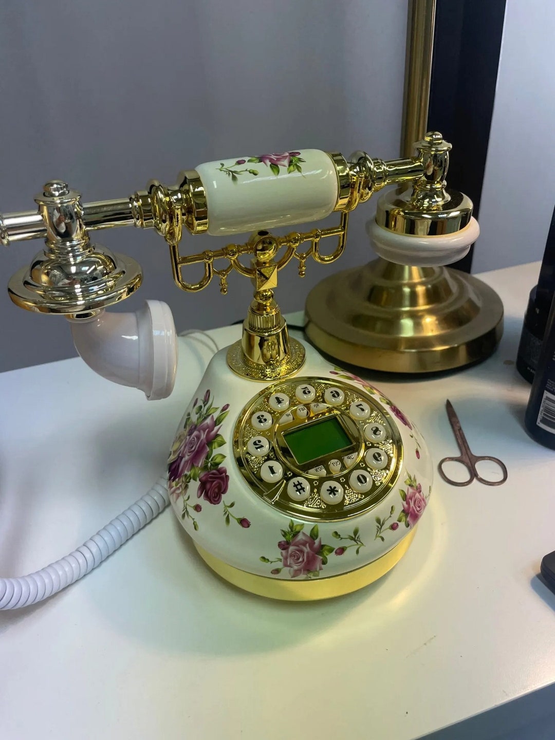 Timeless Elegance Corded Retro Landline Telephone With China - Etsy