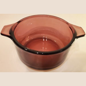 Vintage Amethyst Purple Glass 4 Inch Dish / Pot Mexico