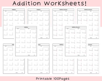 Fun and Engaging Kindergarten Math Worksheets - Printable - Instant Download - Addition Worksheets 3