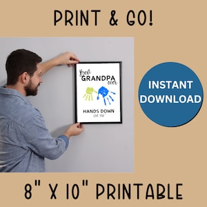 Regalo stampabile per la festa del papà / Regalo ricordo per il nonno / Regalo di compleanno stampabile per il nonno / Download immediato / Il miglior nonno di sempre