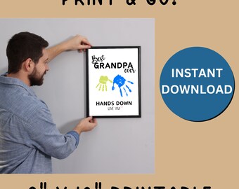 Printable Father&#39;s Day Gift | Keepsake Gift for Grandpa | Printable Birthday gift for Grandpa | Instant Download | Best Grandpa Ever