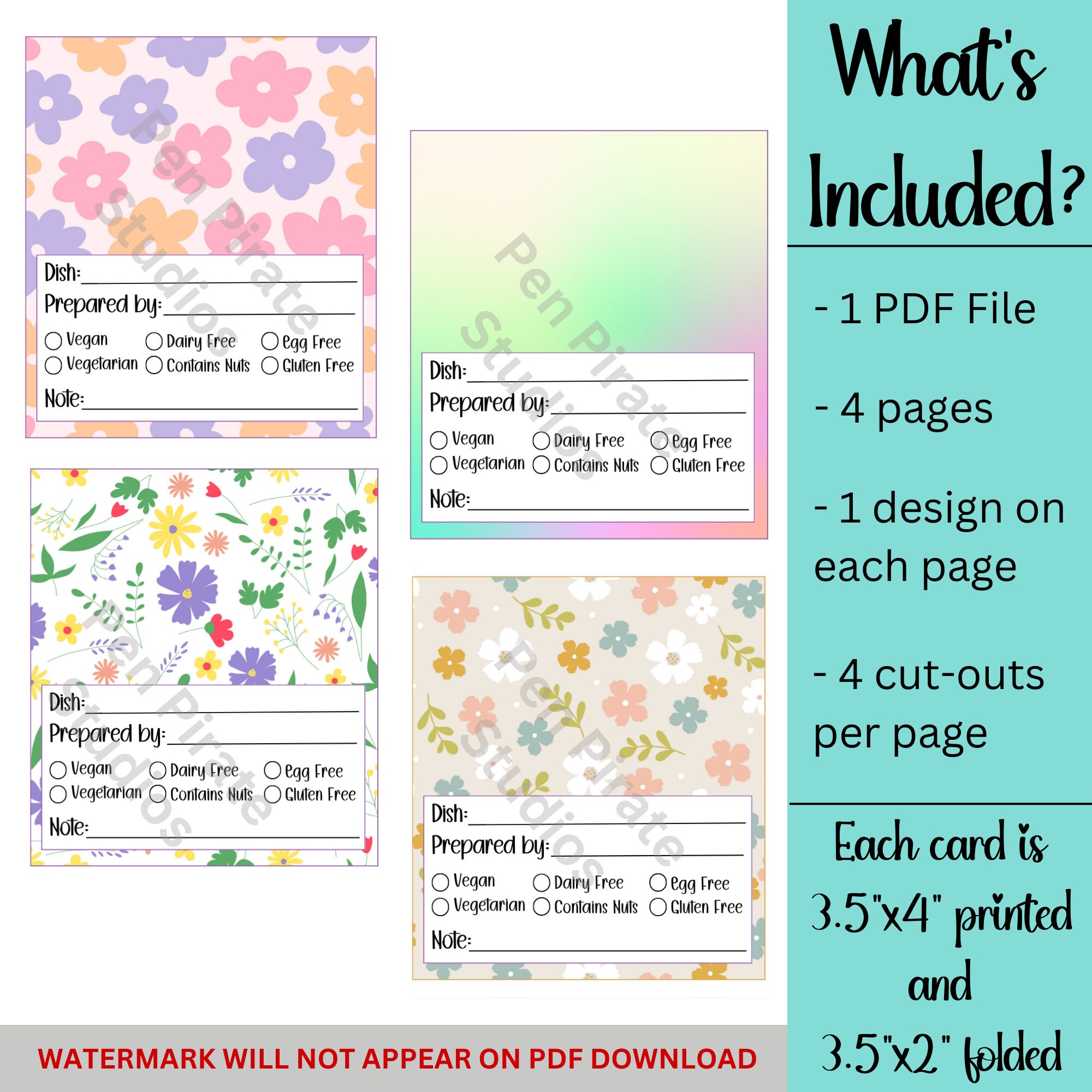 Downloadable Potluck Table Tent Cards | Spring | Office Potluck ...